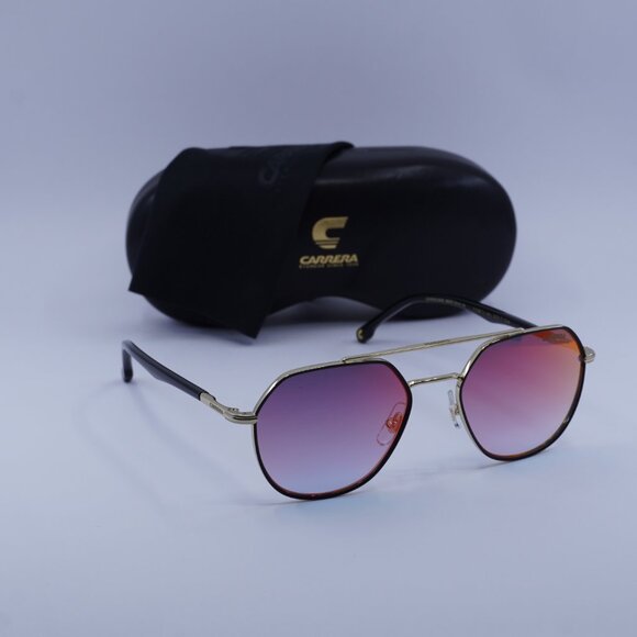 CARRERA 303/S 02M2 YB Aviator Sunglasses - Black/Gold/Blue/Red Gradient